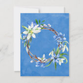 Snowdrops Scilla Brunch & Bubble Invitations Kaart (Achterkant)
