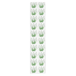 Snowdrops Spring floral waterverf white Pasen Korte Tafelloper
