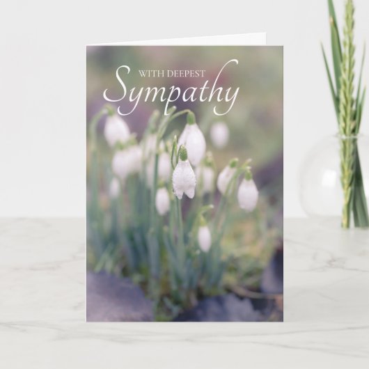 Snowdrops Sympathy Card Kaart (Voorkant)