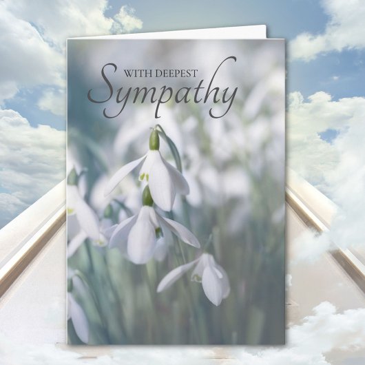 Snowdrops Sympathy Card Kaart