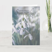 Snowdrops Sympathy Card Kaart (Voorkant)