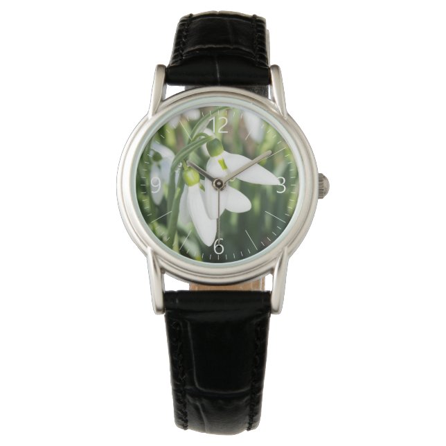 Snowdruppelbloemen Horloge (Voorkant)