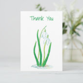 Snowdruppels Bedankkaart (Staand voorkant)