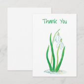 Snowdruppels Bedankkaart (Voorkant / Achterkant)