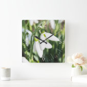 Snowdruppels bloemen vierkante klok (Huis)