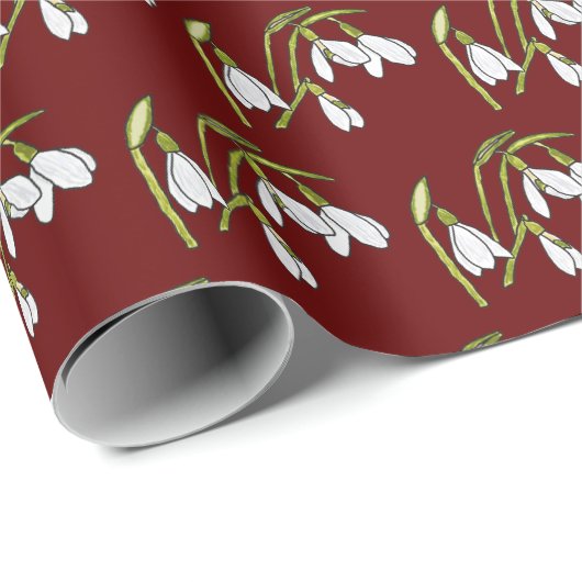 Snowdruppels Cadeaupapier (Rol Hoek)