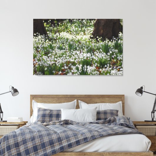 Snowdruppels Canvas Afdruk (Insitu (Slaapkamer))