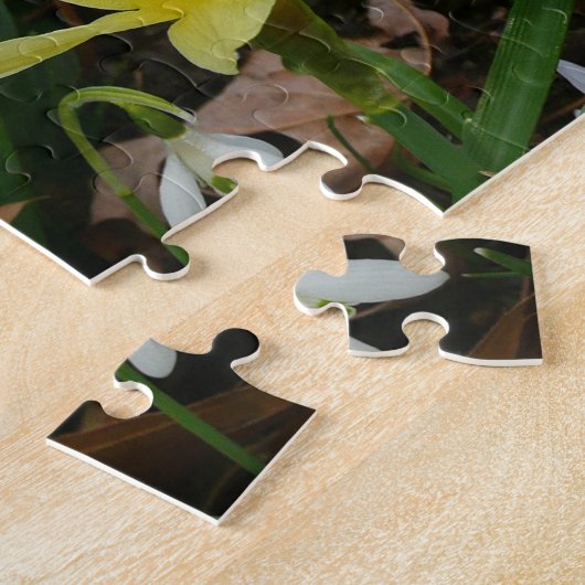 Snowdruppels en Daffodil Spring Floral Legpuzzel (Zijkant)