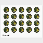 Snowdruppels en Daffodil Spring Floral Ronde Sticker (Vel)