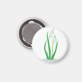 Snowdruppels (Galanthus nivalis) Magneet (Voorkant / Achterkant)