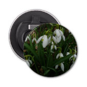 Snowdruppels I (Galanthus) White Spring Flowers Button Flesopener (Voorkant)