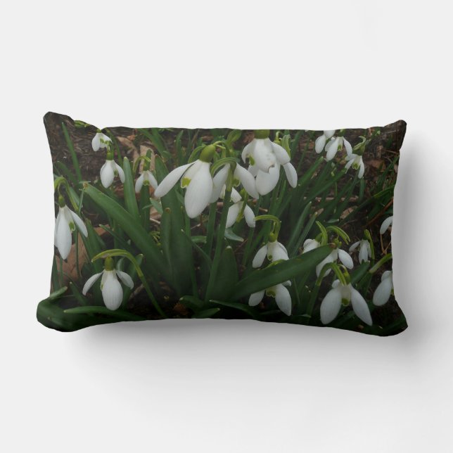 Snowdruppels I (Galanthus) White Spring Flowers Kussen (Voorkant)