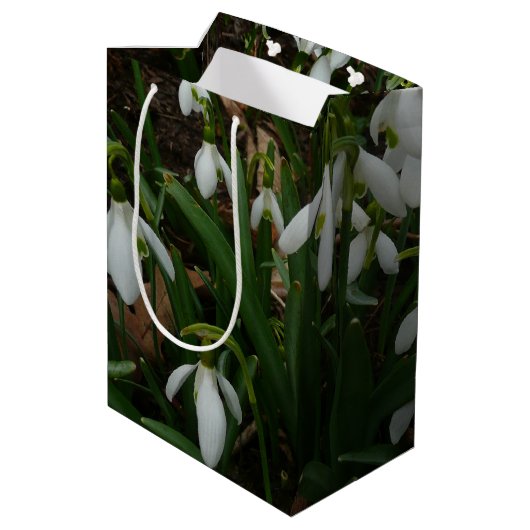 Snowdruppels I (Galanthus) White Spring Flowers Medium Cadeauzakje (Achterkant Gekanteld)