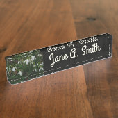 Snowdruppels I (Galanthus) White Spring Flowers Naambordje (Zijkant)