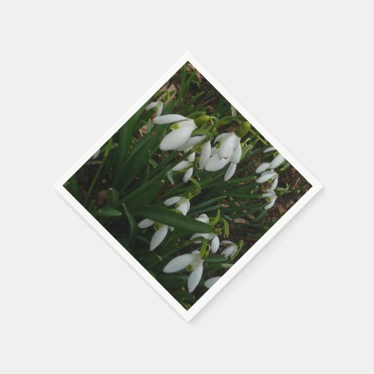 Snowdruppels I (Galanthus) White Spring Flowers Servet (Hoek)