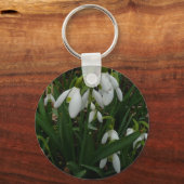 Snowdruppels I (Galanthus) White Spring Flowers Sleutelhanger (Voorkant)