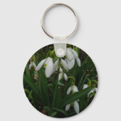 Snowdruppels I (Galanthus) White Spring Flowers Sleutelhanger (Achterkant)
