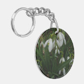 Snowdruppels I (Galanthus) White Spring Flowers Sleutelhanger (Voorkant Links)