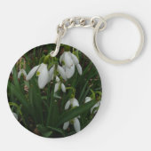 Snowdruppels I (Galanthus) White Spring Flowers Sleutelhanger (Achterkant)