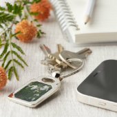 Snowdruppels I (Galanthus) White Spring Flowers Sleutelhanger (Zijkant)