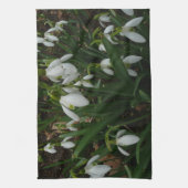 Snowdruppels I (Galanthus) White Spring Flowers Theedoek (Verticaal)