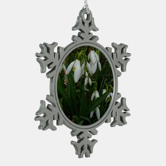 Snowdruppels I (Galanthus) White Spring Flowers Tin Sneeuwvlok Ornament (Links)