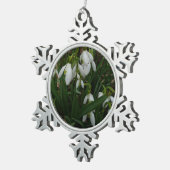 Snowdruppels I (Galanthus) White Spring Flowers Tin Sneeuwvlok Ornament (Rechts)