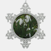 Snowdruppels I (Galanthus) White Spring Flowers Tin Sneeuwvlok Ornament (Voorkant)