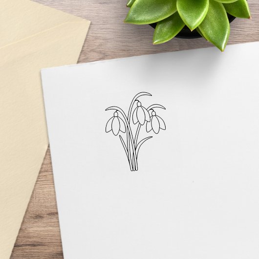 Snowdruppels - Lentbloemen 2 Rubberstempel