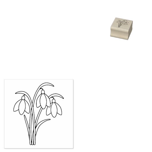 Snowdruppels - Lentbloemen 2 Rubberstempel (Gestempeld)