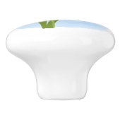 Snowdruppels - Lentbloemen op Waterverf Blauw Keramische Knop (Zijkant)