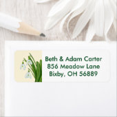 Snowdruppels retouradreslabel etiket (Insitu)