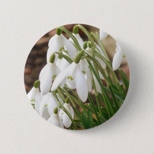 Snowdruppels Ronde Button 5,7 Cm