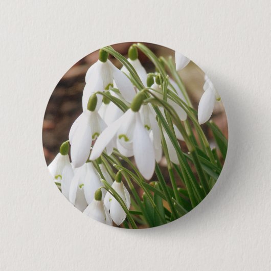 Snowdruppels Ronde Button 5,7 Cm (Voorkant)