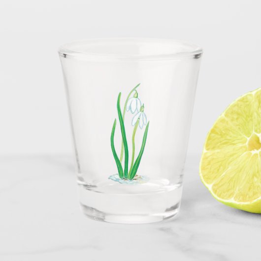 Snowdruppels Shot Glas (Voorkant)