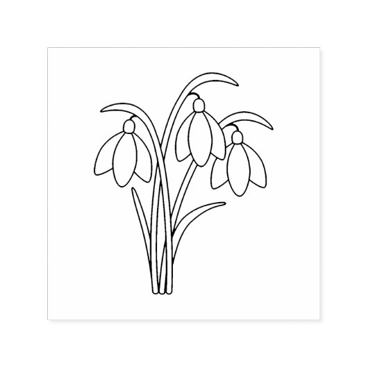 Snowdruppels - Spring Flowers Color Me Zelfinktende Stempel (Design)