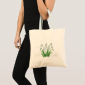 Snowdruppels witte florale lente rustige waterverf tote bag (Voorkant (product))