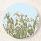 Snowdruppels Zandsteen Onderzetter (Voorkant)