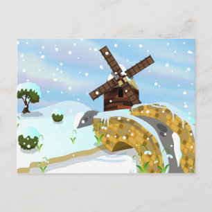 Snowdruppelwindmolen Briefkaart