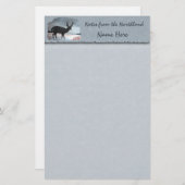 Snowdusted Deer Faux Parchment Briefpapier (Voorkant / Achterkant)