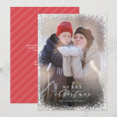 Snowed in Merry Kerstportret Holiday Kaart (Voorkant / Achterkant)