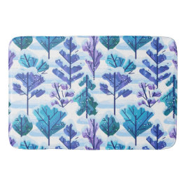 Snowed Trees Winter Pattern Badmat