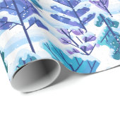 Snowed Trees Winter Pattern Cadeaupapier (Rol Hoek)