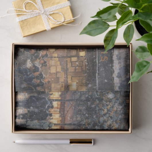 Snowfall at a Parisian Café Tissuepapier (Geschenk)