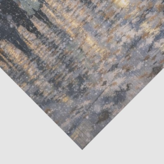 Snowfall at a Parisian Café Tissuepapier (Detail)