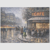 Snowfall at a Parisian Café Tissuepapier (Voorkant)