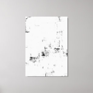 'Snowfall' Black and White Abstract Art Canvas Afdruk