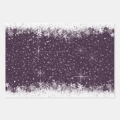 Snowfall- en sneeuwgrenzen kerstgroen ID728 Inpakpapier Vel (Voorkant 3)