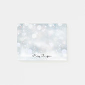 Snowfall Feestdagen Monogram Naam Post-it® Notes (Voorkant)