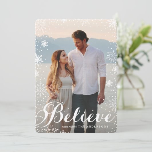 Snowfall Feestdagenkaart (Staand voorkant)